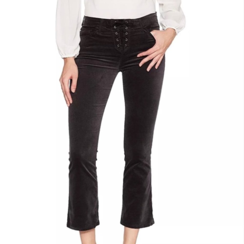 AG NWT The Jodi Crop Lace-Up High-Rise Flare